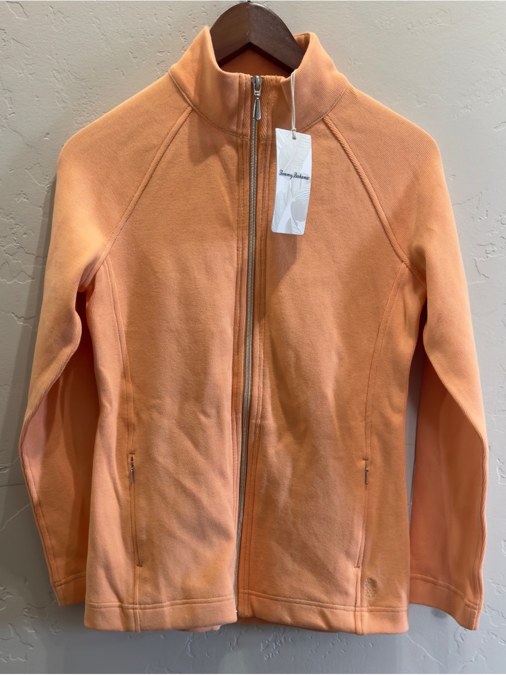NWT Tommy Bahama New Aruba Full Zip Jacket Orange XS